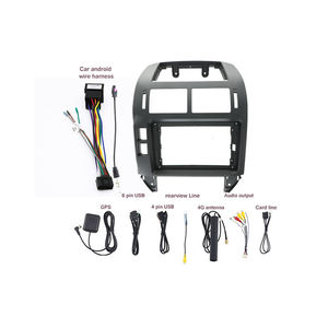 Cornice per Autoradio DVD Ai Jia per VW <span class=keywords><strong>POLO</strong></span> 2004-2011, Kit di Installazione da 9 Pollici con Cablaggio - Product Image 1