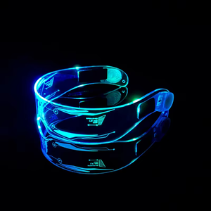 Lunettes LED Futuriste Glow Gear Lunettes de science-fiction à pulsation pour les fêtes d'Halloween électrisantes - Product Image 2