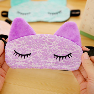De dibujos animados lindo de encaje máscara de ojo para las chicas durmiendo rosa/blanco Pack cómodo gatos dormir cubre para niños - Product Image 6
