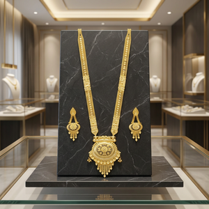 Juego de Collares Largos Chapados en Oro de 14K, 18K y 24K, Diseño Floral en Latón Relleno de Oro, Joyería de Moda, Oro Joyería - Product Image 3