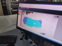 Lederen Automatische Computer Snijmachine Vibrerende Mes Stof Snijmachine Met Auto Identificatie & Auto Nest Systeem