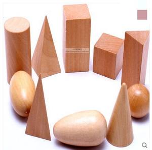 3D Forme Solidi Geometrici Giocattoli di Legno Montessori Matematica Manipulatives <span class=keywords><strong>Geometria</strong></span> Set Geo Blocchi per I Bambini In Età Prescolare Giocattoli di Apprendimento - Product Image 1