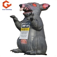 Rat gonflable géant avec costume, souris gonflable pour en vente ou décoration d'événements