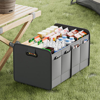 Organisateur de coffre de voiture robuste en tissu Oxford, pliable, boîte de rangement multifonctionnelle pour courses, SUV, fourgonnette, cargaison