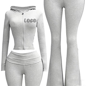 Custom Women <strong>Set</strong> Autumn <strong>Square</strong> Neck Long Sleeves Shirts Flare Pant Loungewear Women 2 Piece Pant <strong>Set</strong> Lounge <strong>Set</strong> - Product Image 3