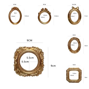 Cadre photo en résine de style victorien 8-11 cm, support mural décoratif, présentoir pour badges - Product Image 1