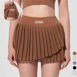 Ropa de Yoga antibacteriana, faldas plisadas para correr deportivas con forro, pantalones cortos, antideslumbrante, transpirable, de secado rápido, falda de Bádminton de Golf - Product Image 1