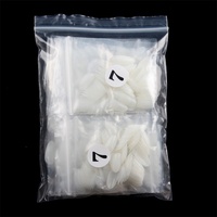 Présentoir de faux ongles en acrylique de taille unique, forme ovale de longueur moyenne, sac de pratique des ongles, paquet de doigts ABS français