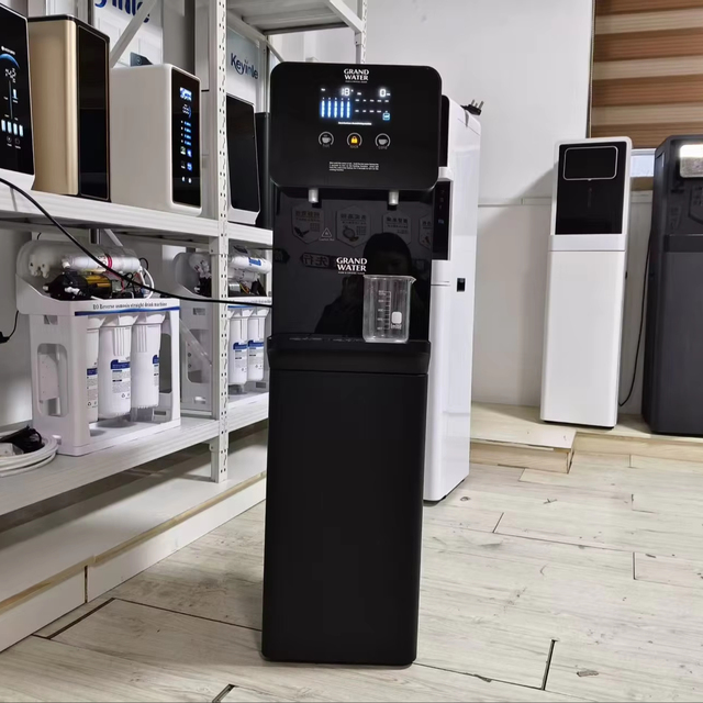 Freestanding Electric Bottle-Free RO Water Cooler with Hot/Cold 5-Stage Filtration Touch Screen Child Safety Lock