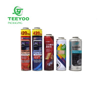 Conteneurs en étain argentés personnalisés en gros, 200ml/300ml/450ml, bouchon à bec verseur en plastique de 32mm de diamètre, impression CMYK 4 couleurs # 122