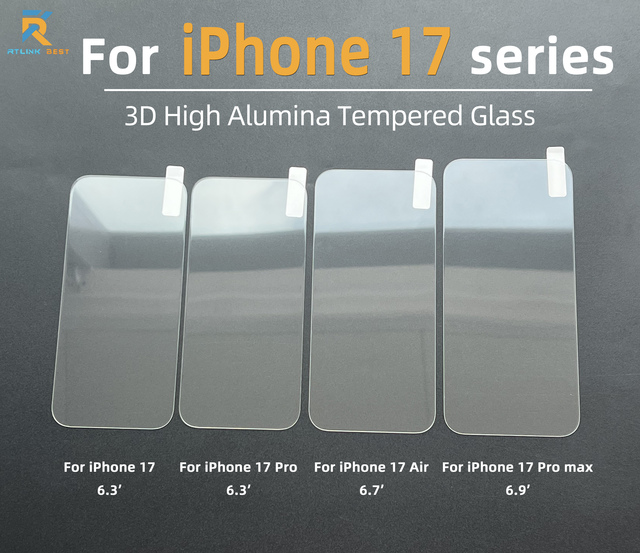 Wholesale 3D 9H Clear Crystal Tempered Glass Screen Protector for Iphone 17 Pro Screen Protector for Direct Manufacturer