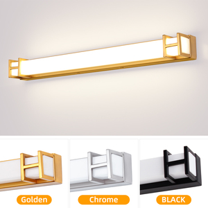 Modern LED Wall Lamp <b>Gold</b> Aluminum Alloy Rectangle White Shade 3500K Warm Light Bathroom <b>Mirror</b> Light Wall Mounted - Product Image 3