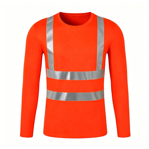 <span class=keywords><strong>เสื้อ</strong></span>ยืดแขนยาวแบบสะท้อนแสงสำหรับงานอุตสาหกรรมและก่อสร้าง แห้งเร็ว ระบายอากาศได้ดี พร้อมแถบสะท้อนแสง รับสกรีนโลโก้ - Product Image 1