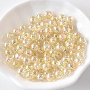 도매 공장 가격 6 <span class=keywords><strong>mm</strong></span> 크리스탈 AB 플라스틱 라운드 진주 구슬 의류 장식용 구멍 1 개 - Product Image 5