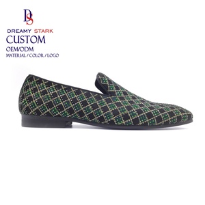 Chaussure mocassin artisanale Dreamy Strark pour homme, pour mariage, couleur verte, design personnalisé, chaussures mocassin pour homme - Product Image 2