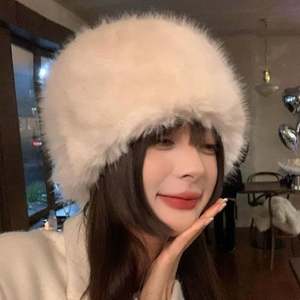 Wholesale Fashion Stylish Design 3D Embroidery Faux Fur Fluffy Unisex <b>Bucket</b> Hats Daily Travel Fishing Four Seasons - Product Image 1