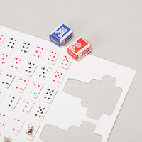 Cartes à jouer miniatures amusantes en papier, modèle de cartes à jouer avec style rétro pour la décoration de maison de poupée