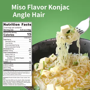 Miso rasa Ramen mie instan tanpa karb Keto Diet Miracle mie Shirataki mie bagus untuk Diabetes