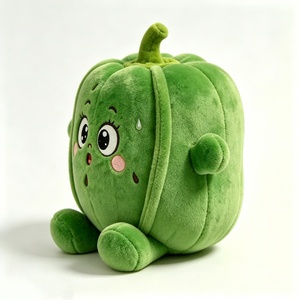 Peluche Personalizado de Pimiento Verde, Adorable Almohada de Peluche de Pimiento, Suave Peluche Redondo de Vegetal - Product Image 5
