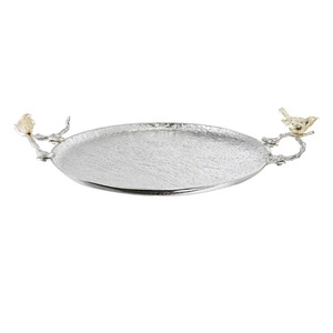 Bandeja DE SERVICIO DE Metal de estilo antiguo, bandeja de comida elegante para boda, Hotel, restaurante, decoración del hogar, uso de artículo de nuevo aspecto - Product Image 6