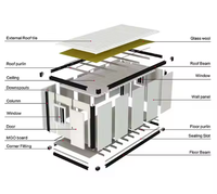 Maison en conteneur pliable, cabine préfabriquée à structure en acier à déploiement rapide pour les bureaux de chantier et les abris d'urgence