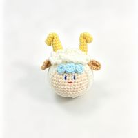 Pendentifs en crochet faits main avec pompons en fil, signes du zodiaque, poupées du zodiaque, porte-clés, cadeaux pour voiture, peluches