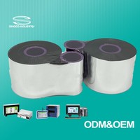Film de transfert thermique noir résistant aux rayures 33mm*650m 1 pouce, en résine cirée, pour impression par transfert thermique sur films, emballages alimentaires et bonbons