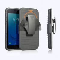 Étui hybride antichoc pour PC avec clip de ceinture pivotant et support à anneau pour J4 Core