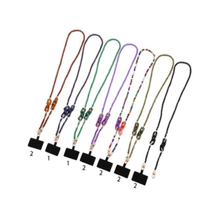 Catena con perline da 120 cm per borse e telefoni, lunga catena rettangolare con perline, stile doppia catena - Product Image 1