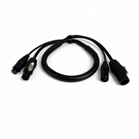 Câble Combo Étanche de 3 Mètres True1 Mâle vers Femelle avec Câble DMX XLR pour Éclairage de Scène Extérieur