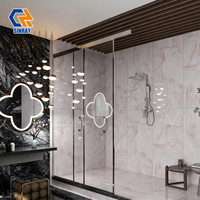 Carreaux de porcelaine imitation pierre moderne 600x1200mm 9mm Brillant Antibactérien Résistant aux acides Résistant à l'usure Intérieur Appartement Chambre