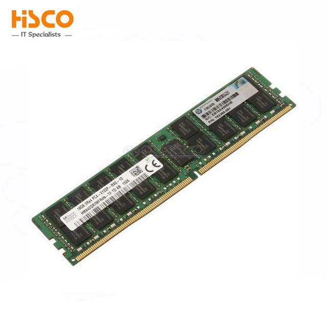 726719-B21 16GB PC4-17000 DDR4-2133MHz SDRAM 2rx4 CL15 Ecc Registered 1.2V 288-Pin RDIMM Memory for Proliant G9 Sever