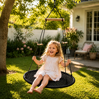 Balançoire suspendue ronde moderne Ropecube pour enfants, robuste, pour jardin, parc, aire de jeux, villa et école