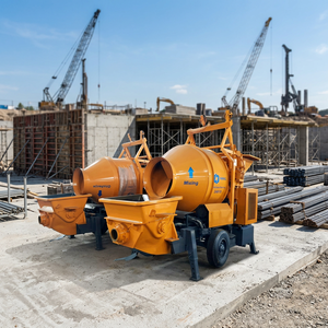Bomba Mezcladora de Concreto Portátil de 600L con Remolque, Distancia de Transporte Vertical de 150m, Capacidad de Descarga de 18m/h - Product Image 2