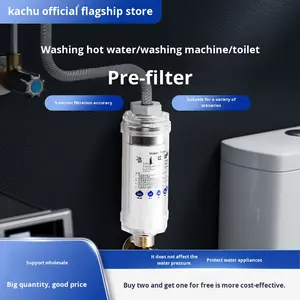 Prefiltro <span class=keywords><strong>de</strong></span> <span class=keywords><strong>Entrada</strong></span> para Calentador <span class=keywords><strong>de</strong></span> <span class=keywords><strong>Agua</strong></span> Eléctrico MEENA, Filtración <span class=keywords><strong>de</strong></span> 5 Micras, Caudal <span class=keywords><strong>de</strong></span> 500 L/h, Grifo para Lavadora Doméstica, Inodoro Inteligente, PP - Product Image 2
