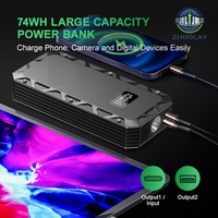 Zhoolay 10000mAh LiFePO4 Démarreur de Voiture d'Urgence Grande Capacité 12V pour Véhicules Diesel et Essence
