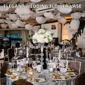 New Luxury <b>Table</b> Flower Decoration Centerpieces Ball Trumpet <b>Clear</b> Acrylic Vase 48cm for Wedding and Marriage Events Supplies - Product Image 2