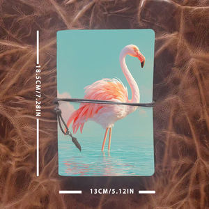Carnet d'école A6 fait main idéal pour les étudiants en littérature, idéal pour l'analyse de livres et <span class=keywords><strong>le</strong></span> suivi des thèmes avec Pink Flamingo <span class=keywords><strong>Stan</strong></span> - Product Image 4