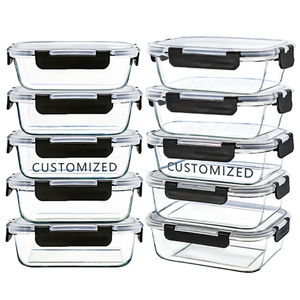 Vente en gros de boîtes à lunch hermétiques en verre pour la cuisine Récipients de cuisine pour le stockage des <span class=keywords><strong>aliments</strong></span> en verre hermétique - Product Image 3