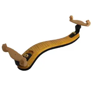 Reposabrazos ajustable de madera de arce para violín, reposapiés de esponja suave de alto perfil, pies cómodos para principiantes
