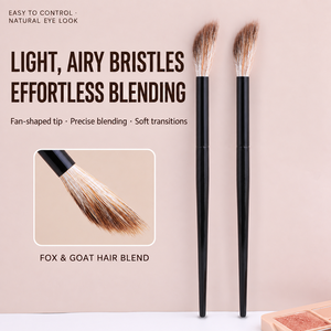 Pinceau de maquillage professionnel à poils biseautés en mélange de <span class=keywords><strong>laine</strong></span> de renard et de mouton, grand format, naturel et transparent, pour estomper le blush et illuminer - Product Image 1