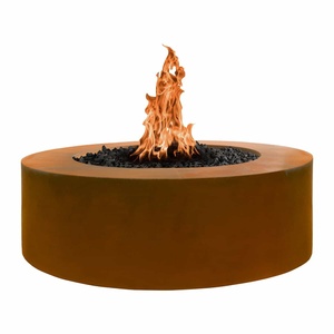Table de foyer d'extérieur en acier Corten, foyer en acier - Product Image 1