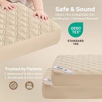 Protège-matelas imperméable OEKO-TEX, lot de 2, housse de matelas d'hôtel douce et respirante beige, commande en gros
