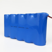 26650 6.4V 9.6V 16V 3600mAh High Capacity UN38.3 Cylindrical LiFePO4 Battery Pack for Electronics Devices