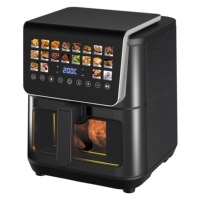 Friteuse à air numérique intelligente en acier inoxydable élégante de 9 L, grande capacité, pour la cuisine familiale, vente en gros directe usine