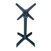 Base de table pliante en aluminium noir de haute qualité, empilable, pour salle de café, usage commercial extérieur – Meilleures ventes