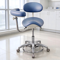Chaise de selle ergonomique médicale pour dentiste avec coussin en éponge haute densité et accoudoir unique, réglable
