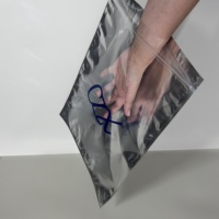 Sacs à fermeture éclair argentés avec logo personnalisé pour vêtements, sweats à capuche, emballage plastique refermable, sacs à fermeture éclair pour vêtements