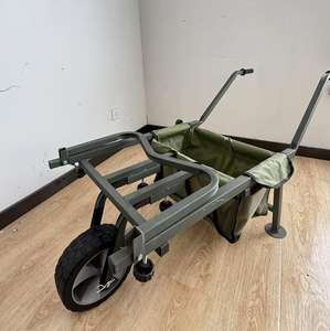 Conteneur à rouleaux en métal léger en acier personnalisable <span class=keywords><strong>Chariot</strong></span> à une roue Barrow Carp Fishing Hand Cart Overflow Fish Bait OEM - Product Image 3