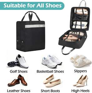 Organizador de zapatos portátil para viaje con asa, capacidad para 6 pares, almacenamiento unisex para equipaje y maletas. - Product Image 2